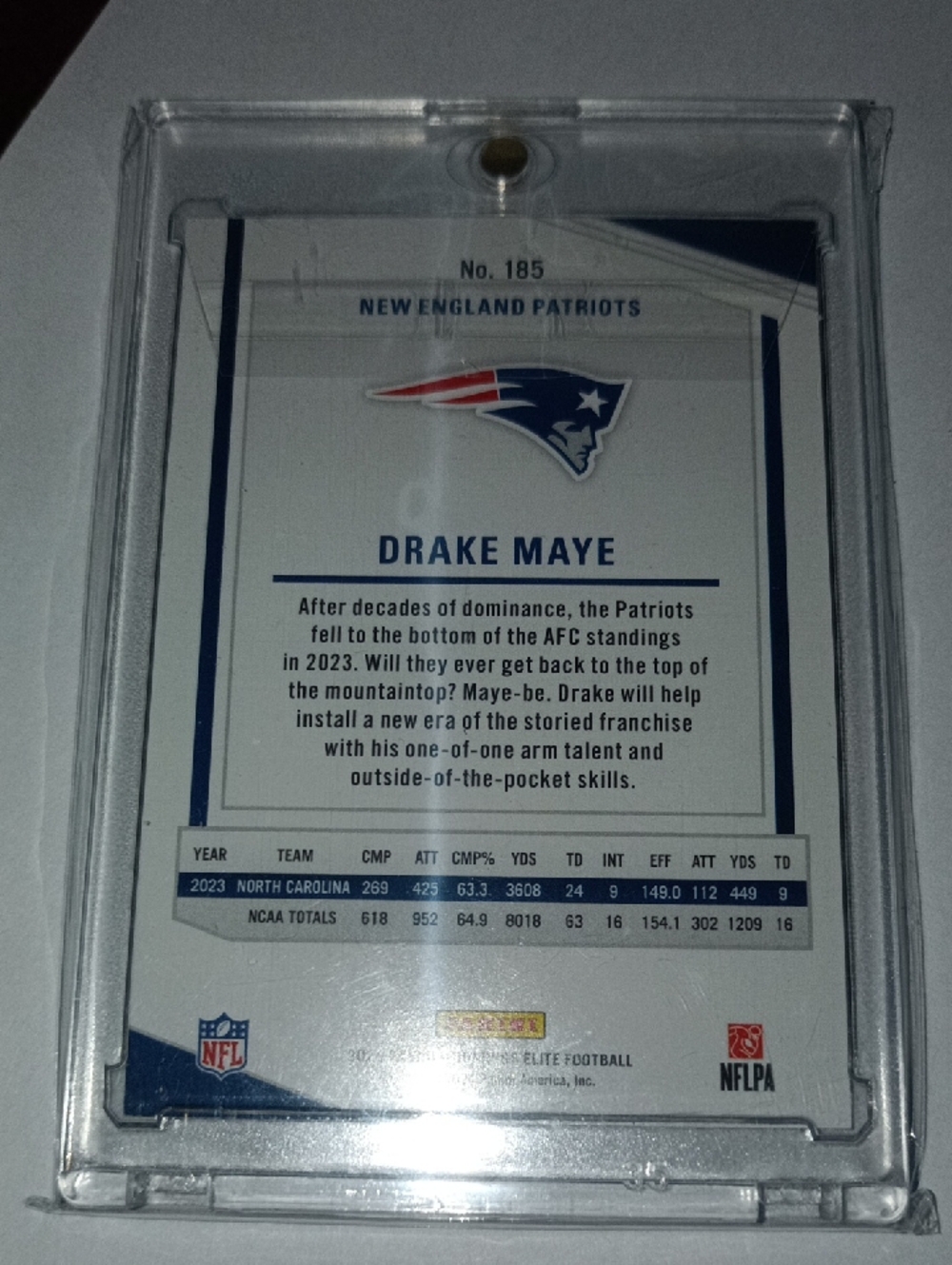 2024 Panini Drake Maye RC /875 Patriots Red Aspersions Shimmer š„š„š„ - Picture 2 of 3